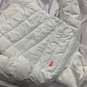 -The Northface winter jacket pink and white